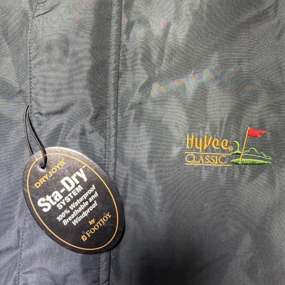 FootJoy DryJoys Golf Windbreaker Jacket XL Short Sleeve Pullover HyVee Classic - Picture 2 of 8